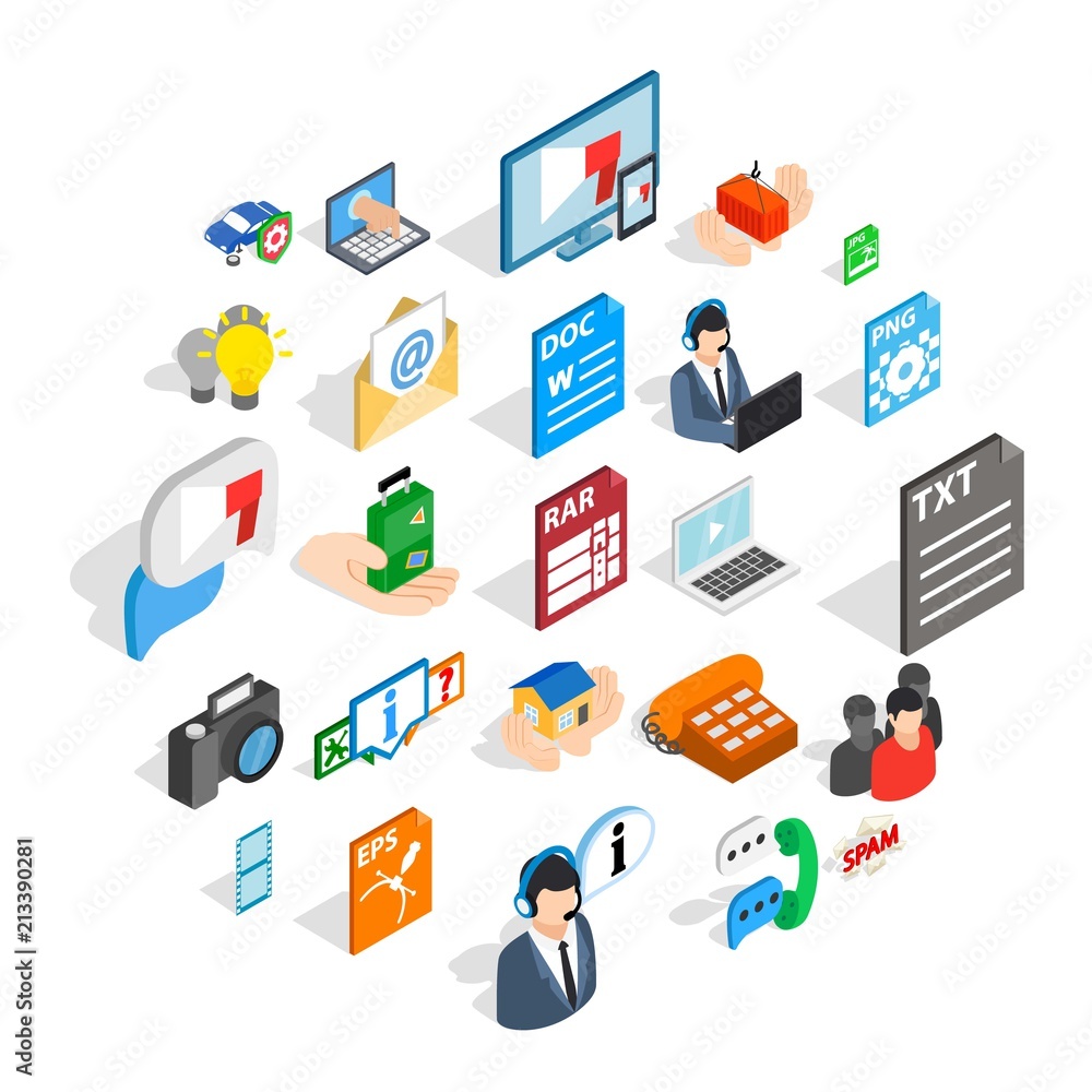 Poster journalist icons set. isometric set of 25 journalist vector icons for web isolated on white backgrou