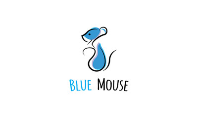 Fototapeta premium Blue mouse vector image