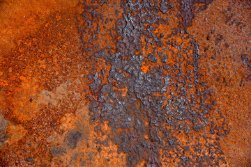 Old rusty metal surface texture or steel deteriorate from usage cause corrosion. 