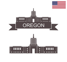State of Oregon. State Capitol building in Salem Oregon