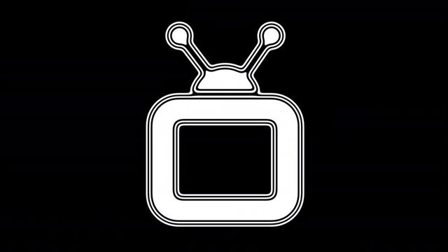 TV. Looping footage has 4K resolution. Encoder Prores 4444.