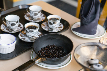 Fototapeta na wymiar Ethiopian coffee service
