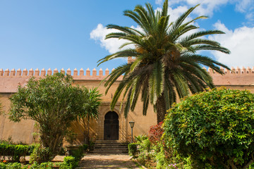 Fototapeta na wymiar Andalusian gardens in Udayas kasbah Rabat Morocco North Africa