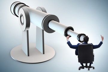 Businessman in financial planning business concept