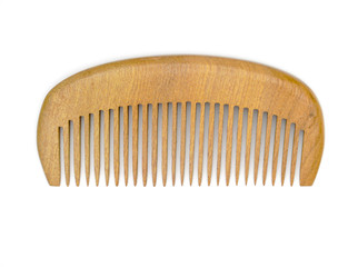 wooden comb on a white background