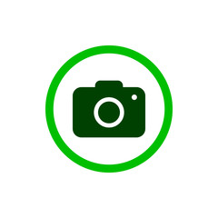 Camera icon. Photo allowed sign. Vector illustration, flat design.