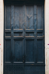 Wooden old door in Rome, Italy