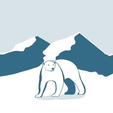 Polar bear symbol of the Arctic.