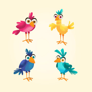 Aves dibujos animados