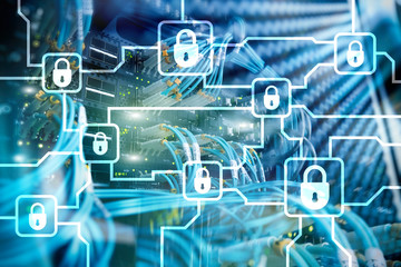 Blochain information encryption. Cyber security, crypto currency.