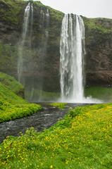Panele Szklane  Imponujący wodospad Seljalandsfoss na Islandii