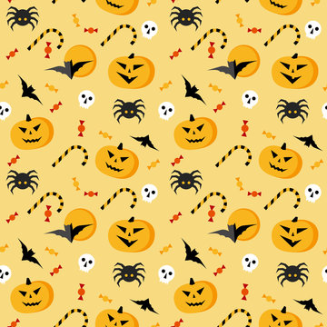 Seamless halloween vector pattern