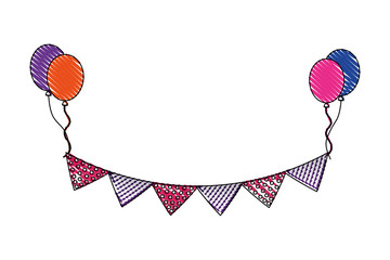 birthday decoration garland balloons hanging