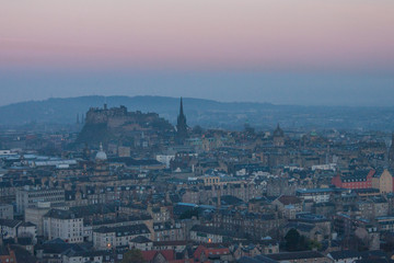 Sunrise from Arthur's Seat in Edinburgh, Scotland