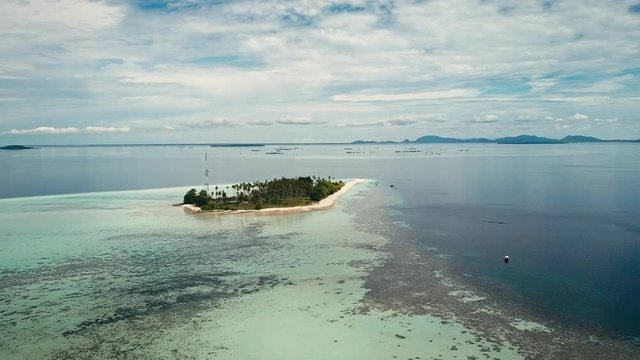 Drone footage of the tropical islands around Sabah, Borneo, Malaysia