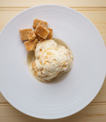 Tablet Ice Cream Decorated with Homemade Tablet