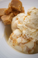 Tablet Ice Cream Decorated with Homemade Tablet