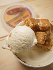 Tablet Ice Cream Decorated with Homemade Tablet