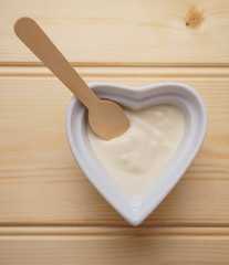 Toffee Yoghurt in a Heart Shaped Ramakin