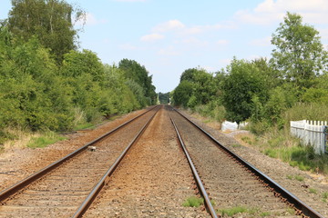 Railway tracks going off into the distance