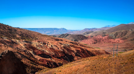 Desert road with Atlas Mountains, Morocco
