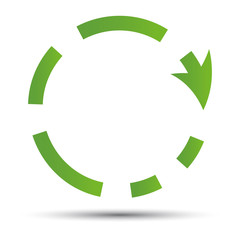 Obraz premium Green recycling symbol