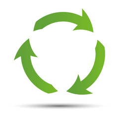 Green recycling symbol