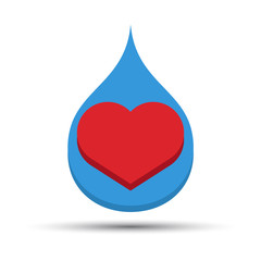 Icon of a drop of water with a heart
