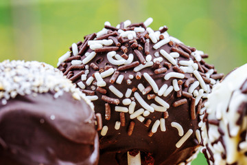 Delicious homemade coconut and chocolate cake pops