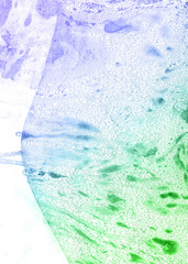 Blue and green watercolor paint background.
