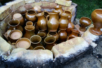 Керамическая посуда после обжига