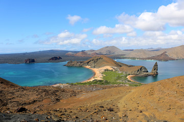 Scenic landscape of Bartolomé Island, Galapagos