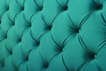 Teal blue textile capitone background texture