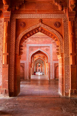 Interior of Jama Masjid in Fatehpur Sikri, Uttar Pradesh, India