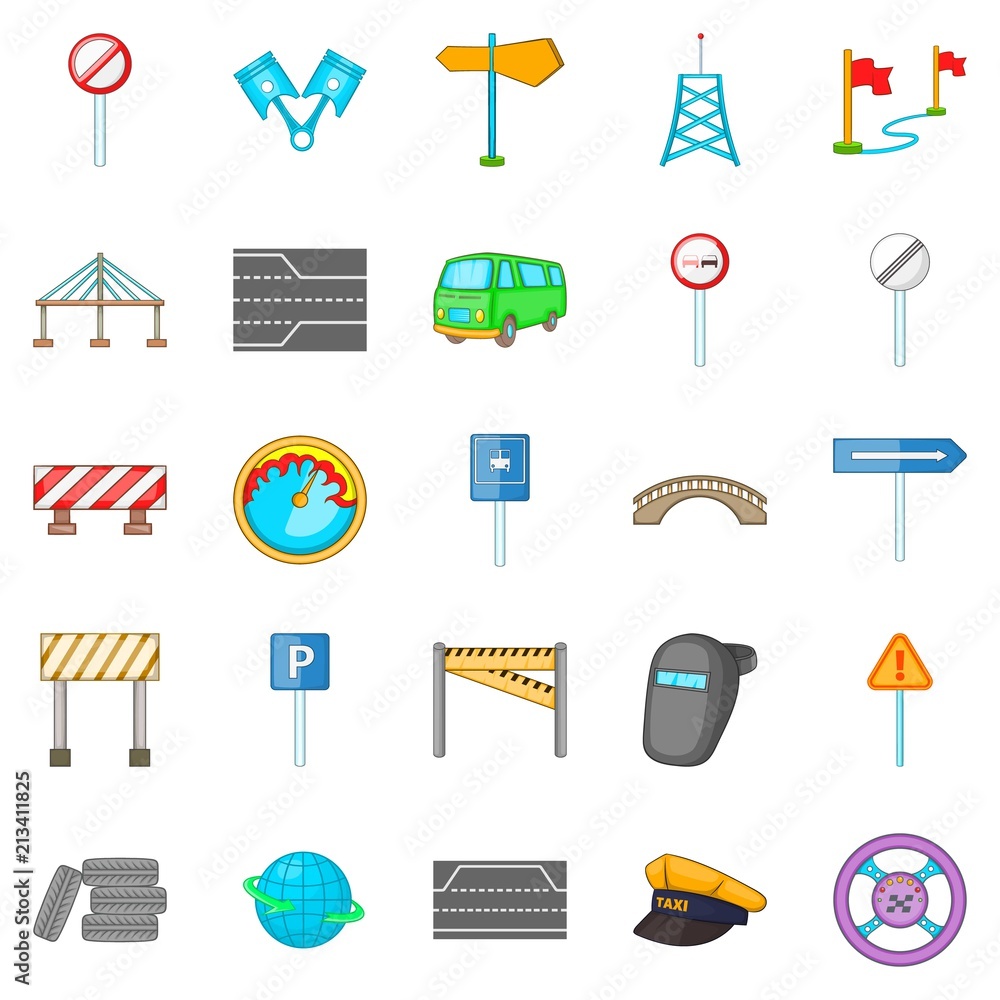 Poster bridgework icons set. cartoon set of 25 bridgework vector icons for web isolated on white background