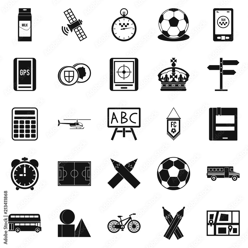 Poster motorbus icons set. simple set of 25 motorbus vector icons for web isolated on white background