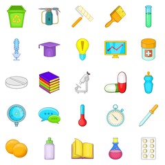 Experience icons set. Cartoon set of 25 experience vector icons for web isolated on white background