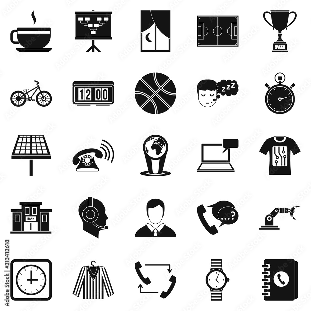 Poster timepiece icons set. simple set of 25 timepiece vector icons for web isolated on white background