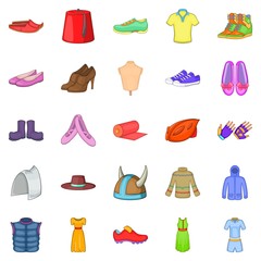 Sport shoes icons set. Cartoon set of 25 sport shoes vector icons for web isolated on white background