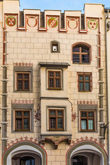 Obraz premium Historische Fassade in Wasserburg am Inn