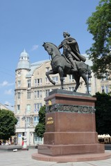 Fototapeta na wymiar The Monument of king Daniel of Galicia in Lviv, Ukraine