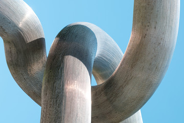 Detail of the  "Broken chain" sculpture on Kurfuerstendamm / Kudamm in Berlin