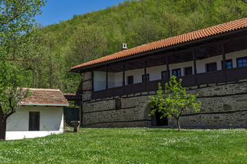 Fototapeta na wymiar Panoramic view of Medieval Temski monastery St. George, Pirot Region, Republic of Serbia