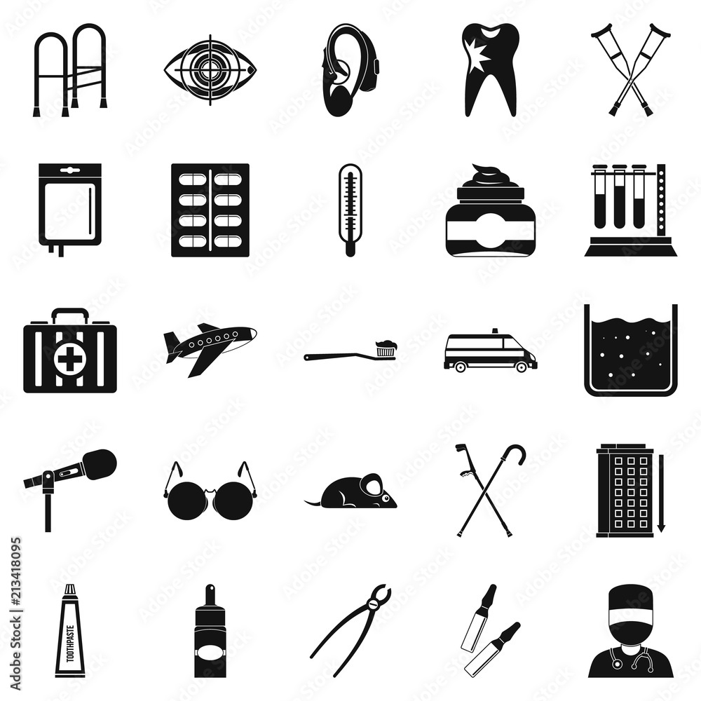 Poster interest icons set. simple set of 25 interest vector icons for web isolated on white background
