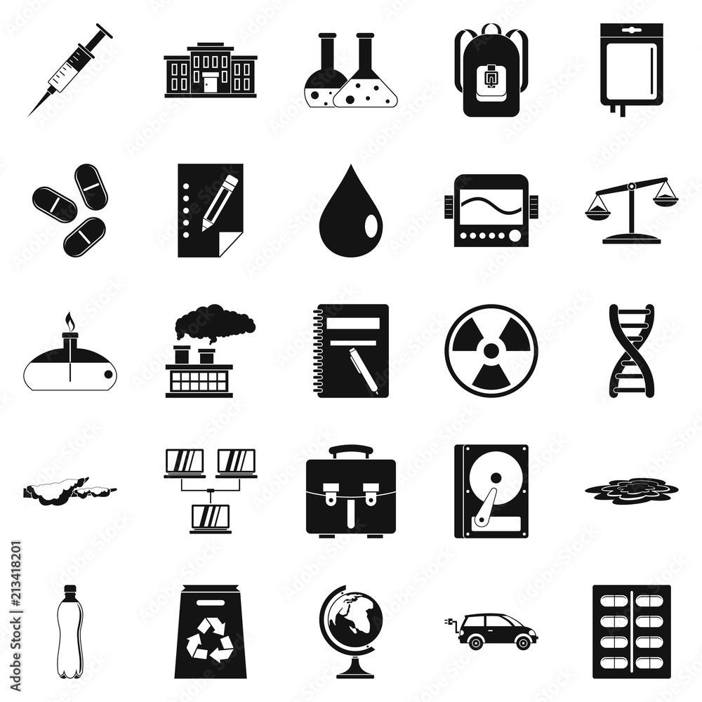 Aufkleber experiment icons set. simple set of 25 experiment vector icons for web isolated on white background
