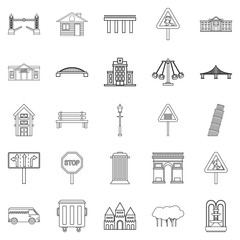 Mart icons set. Outline set of 25 mart vector icons for web isolated on white background