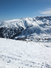 Fototapeta na wymiar Winter landscape from Todorka peak, Pirin Mountain, Bulgaria