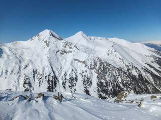 Winter landscape from Todorka peak, Pirin Mountain, Bulgaria