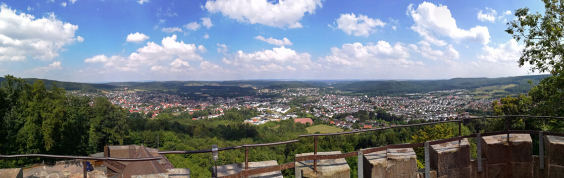 Sch&ouml;ne Aussicht vom Burgturm der Iburg bei Bad Driburg