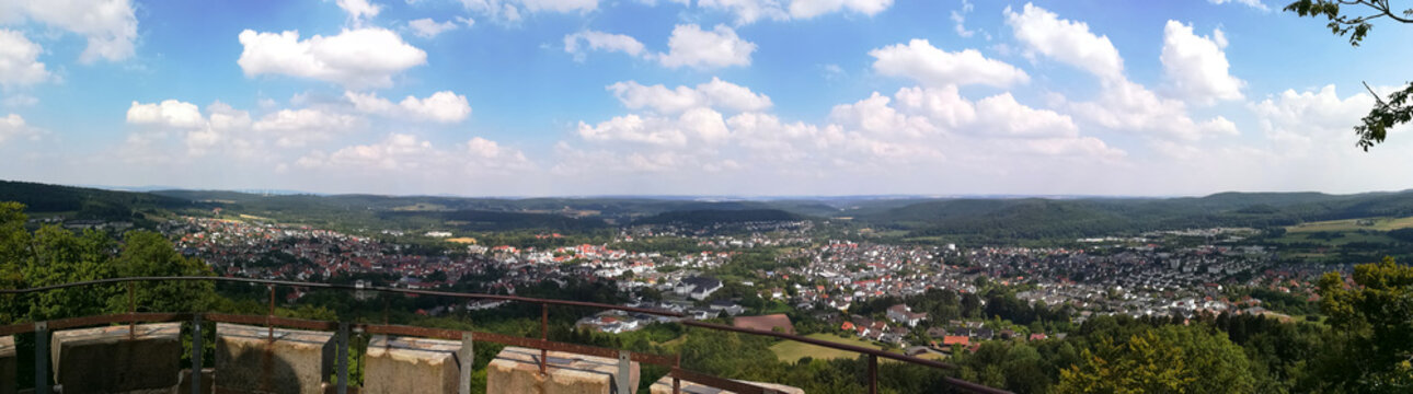Sch&ouml;ne Aussicht vom Burgturm der Iburg bei Bad Driburg